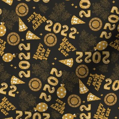 2022 Happy New Year fabric - New Years fabric - 2022