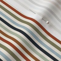 SMALLstripes fabric - boys fabric, muted, mens, green and blue, classic