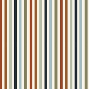 SMALLstripes fabric - boys fabric, muted, mens, green and blue, classic