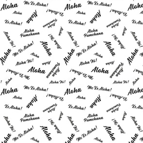 Aloha No!-black on white