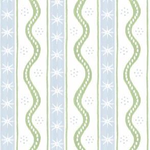 Small CHARLIE Soft Blue and Green