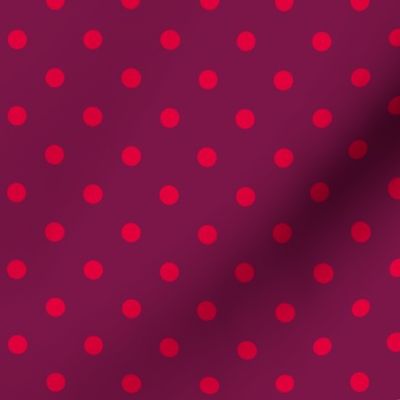 Valentine small polka dots burgundy red