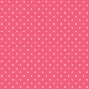 Valentine polka dots coral pink