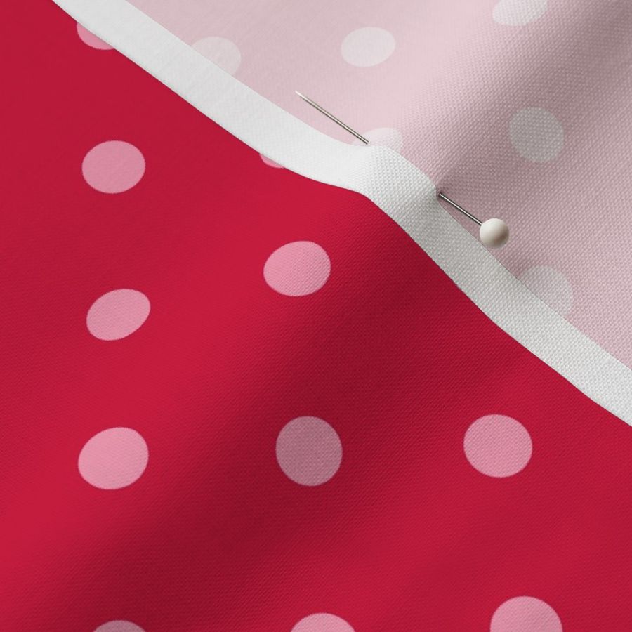 Valentine small polka dots red pink