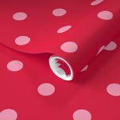 Valentine polka dots red pink