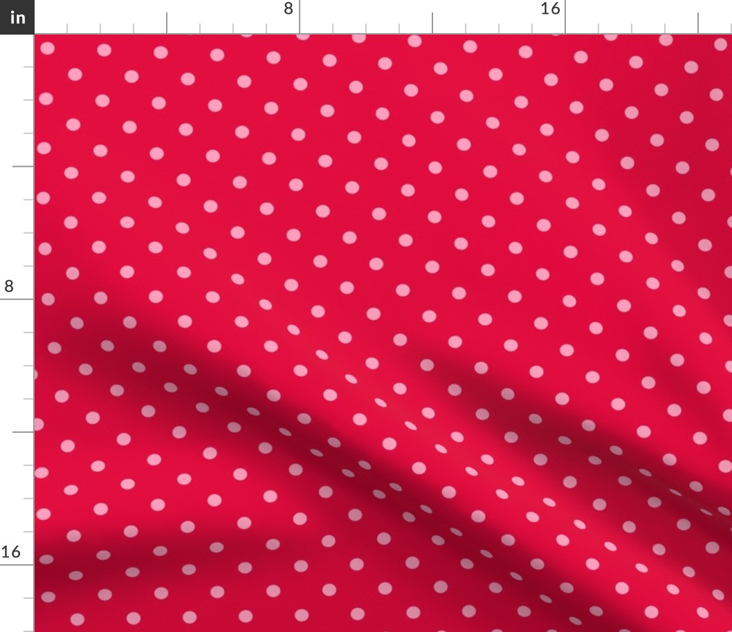 Valentine polka dots red pink