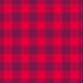 Valentine Gingham burgundy red