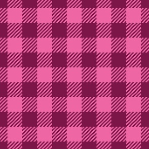 Valentine Gingham burgundy pink