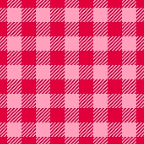 Valentine Gingham red pink