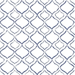 blue and white hand drawn lines | geo pattern 