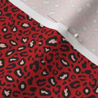 ( small ) Animal print, leopard print, red, pink