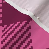 Valentine's Gingham diagonal burgundy pink