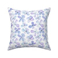 Violet Plump bloom - watercolor lilac pretty florals with dots - painted stylised flowers a562-5