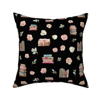 books blush floral black