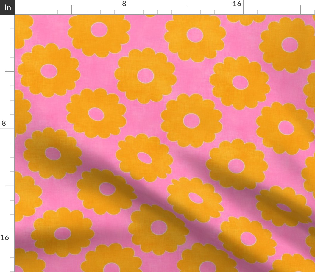 Groovy Desert Sun Flowers (pink sorbet) medium 