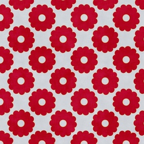 Groovy Red Flowers (ice blue) medium 