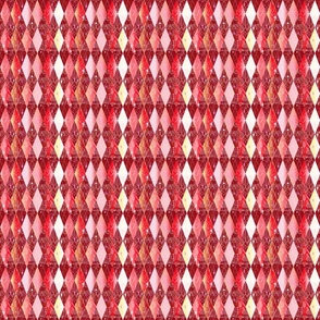 Deep Crimson Heart Throb Harlequin Argyle in the Lovecore Aesthetic -- Valentine Argyle in Deep Crimson Dark Red -- 1412dpi (11% of Full Scale)
