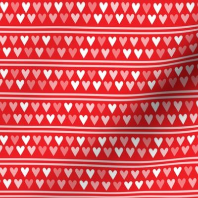 hearts and stripes - traditional red