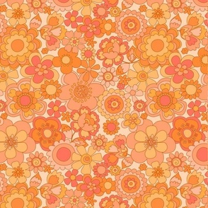 175 Sixties Flowers orange