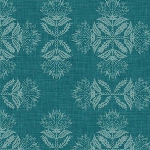 Teal Botanical Flowers for Whitney