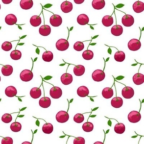 Cherry Scatter on White - Small Scale