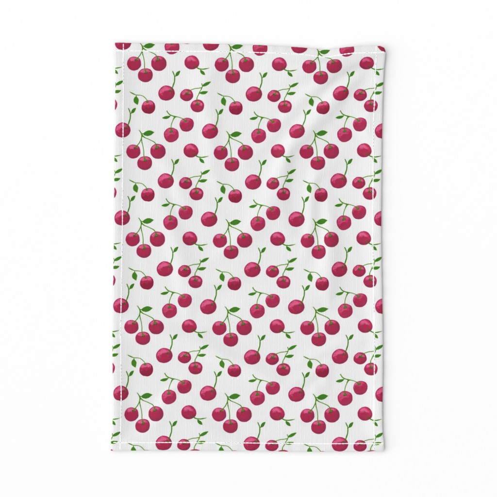 Cherry Scatter on White - Medium Scale