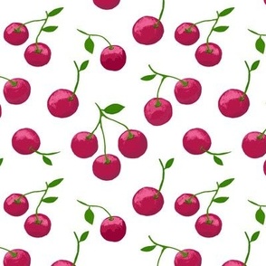 Cherry Scatter on White - Medium Scale