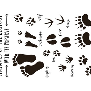 Bigfoot Animal Tracks Wall Hanging