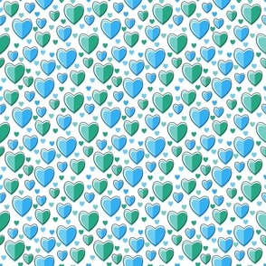 Happy Hearted / Felix / Hearts / Blue Green / Valentine's Day / Small