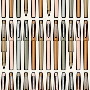 felt pens - school supplies - teacher pens - warm neutrals - LAD21