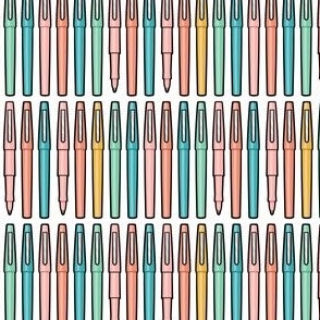 (small scale) felt pens - school supplies - teacher pens - pastels - LAD21