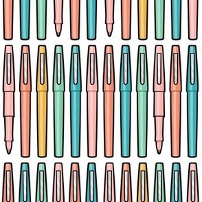 felt pens - school supplies - teacher pens - pastels - LAD21