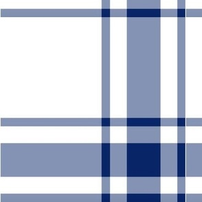 Nautical blue and white plaid-large scale