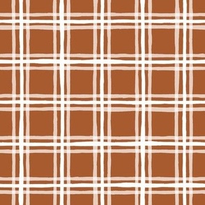 Orange & White Plaid - 8" repeat