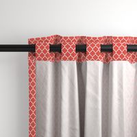 moroccan quatrefoil lattice in coral