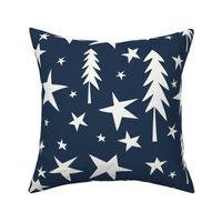 Wish Upon A Star - Navy Blue Ivory Jumbo Scale