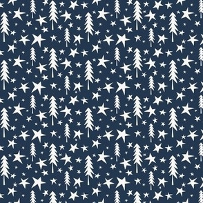 Wish Upon A Star - Navy Blue Ivory Small Scale
