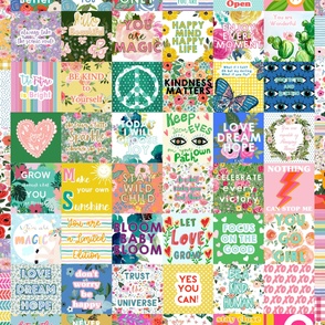 54"x72" / 2 YARDS ONLY - Love and Positive Quotes Quilt