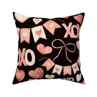 love heart bright black