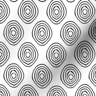 Black and white Abstract circles