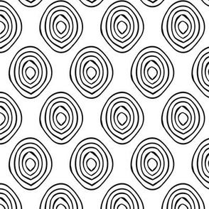 Black and white Abstract circles