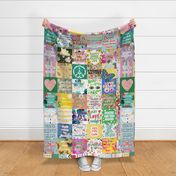 42"x72" / 2 YARDS ONLY - Love and Positive Quotes Quilt