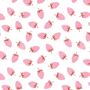 Sweet Strawberries - large - pink, red, and white 