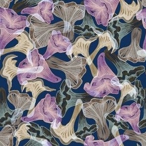 Mushrooms: multi-directional - navy