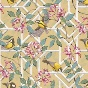 Victorian Garden Trellis with Birds - Butter Market