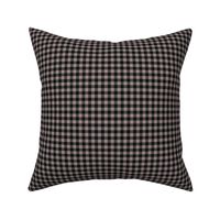 Little winter picnic plaid gingham and boho vibes plaid tartan design minimalist basic checkered squares in neutral charcoal gray on blush