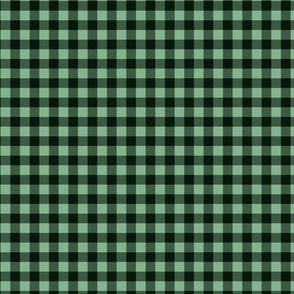 Little St Patrick's Day winter picnic plaid gingham and boho vibes plaid tartan design minimalist basic checkered squares in neutral mint green charcoal gray