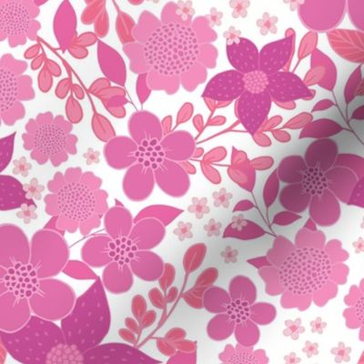 Retro Floral S - Pink