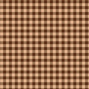 Little winter winter picnic plaid gingham and boho vibes plaid tartan design minimalist basic checkered squares in camel brown seventies vintage earthy tones