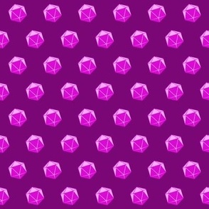 Bright Purple simple D20 pattern